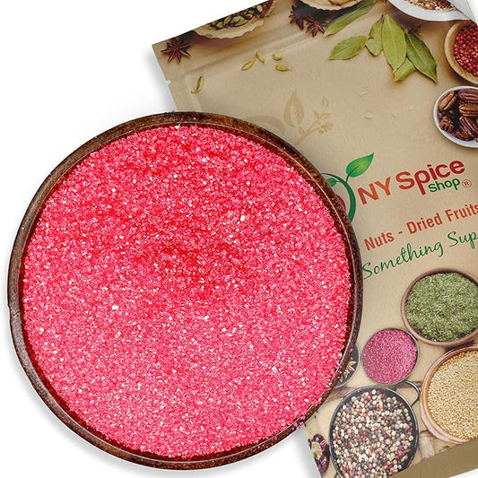 NY Spice Shop Pink Sanding Sugar - 8 Ounce Sweet Colorful Edible Sprinkles For Candy Dish - Sugar Sprinkles For Cake Decorating Cookies Basket & Dishes