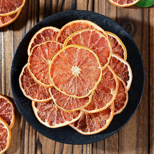 Dried Grapefruit Slices, 8.82oz/250g,Dehydrated fruit for Cocktails garnish, 100% Natural Fruit No Additives No Sugar Added,For Crafts, Cake Decoration,Garland, Baking