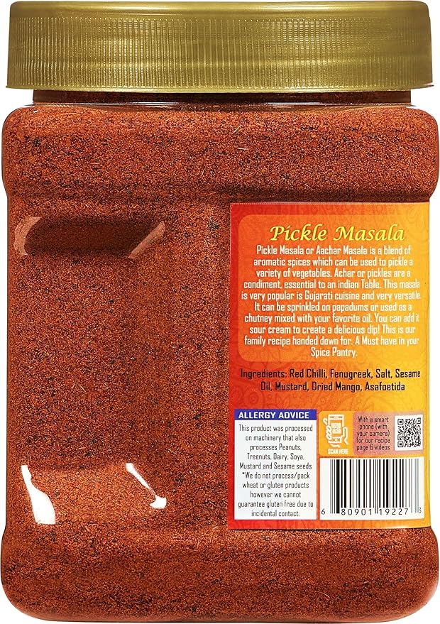 Rani Pickle (Achar) Masala Indian Spice Blend 22oz (1.375lbs) 624g PET Jar ~ Vegan | Gluten Friendly | NON-GMO | Kosher | No colors | Indian Origin