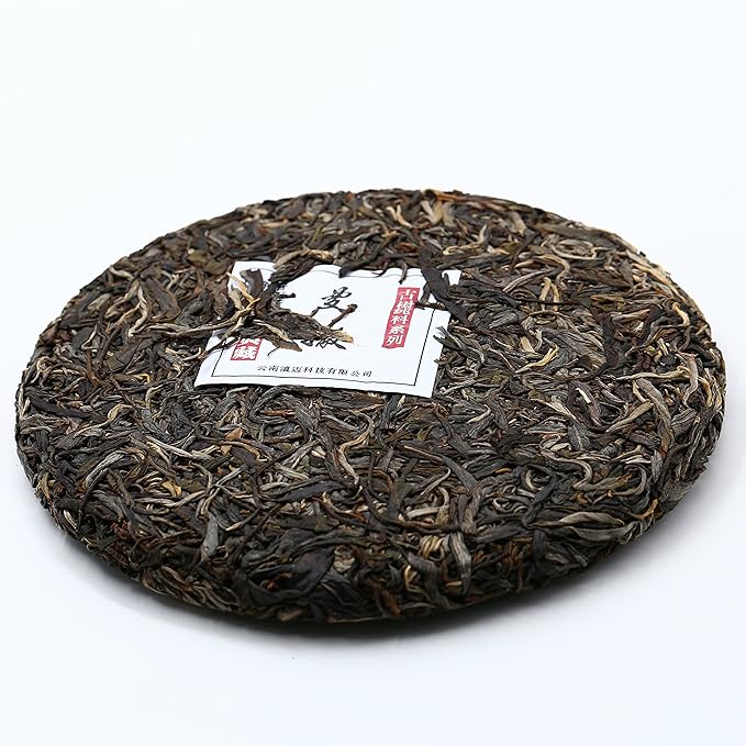 Yunnan Pu'er Tea, 357 Grams, Raw (Man Sa) Raw PU'ER, Aged Fermented Puerh Tea, Chinese Sheng Black Tea for Daily Drink and Gift