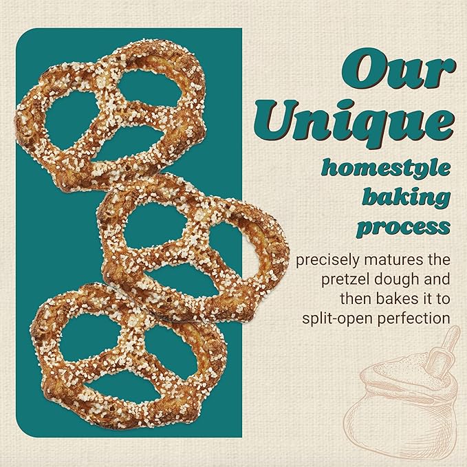 Unique Snacks Extra Salt Splits Pretzels, Original Split-Open Pretzels, Delicious Homestyle Baked Snack Bag, OU Kosher, and Non-GMO Food, No Artificial Flavor, 11 Oz. Bag, Pack of 3
