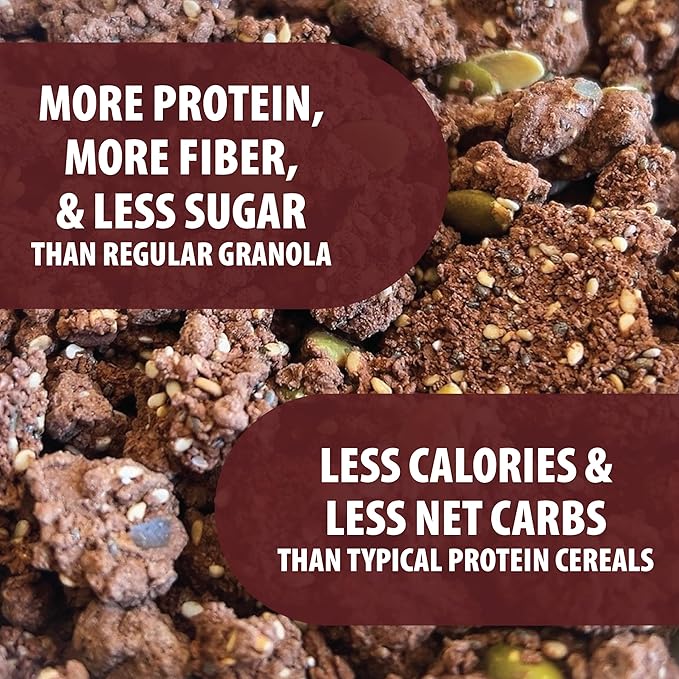 Julian Bakeryì§?ProGranolaì§?Cereal | Chocolate | 10g Protein | Paleo | 2 Net Carbs | Gluten-Free | Grain-Free | 17 Servings