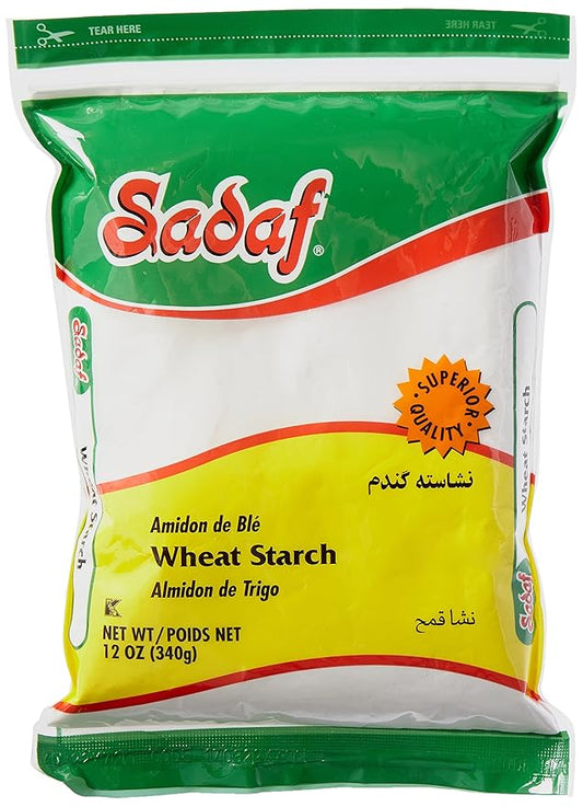 Sadaf Wheat Starch - Cook Asian dishes with 驛꾤쾳 - Bugday Nisastasi - Kosher, Halal and Vegan - 12 oz bag