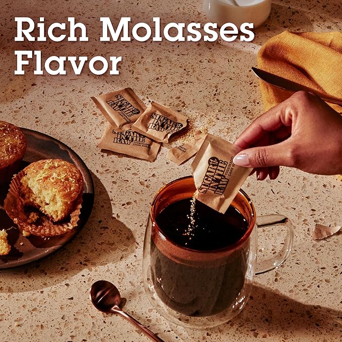 Sugar In The Raw Turbinado Cane Sugar Packets, 25 Ct Box, 12 Pack, Pure, All-Natural Turbinado Sugar, Non-GMO Project Verified, Kosher, Vegan and Gluten Free