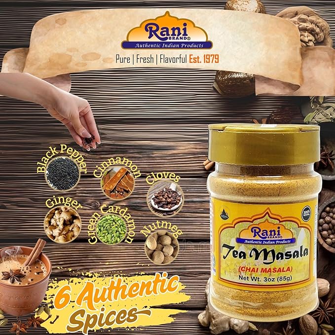 Rani Tea (Chai) Masala Indian Spice Blend 3oz (85g) PET Jar, Pack of 12 ~ All Natural | Vegan | Gluten Friendly | Salt & Sugar Free | NON-GMO | No Colors | Indian Origin