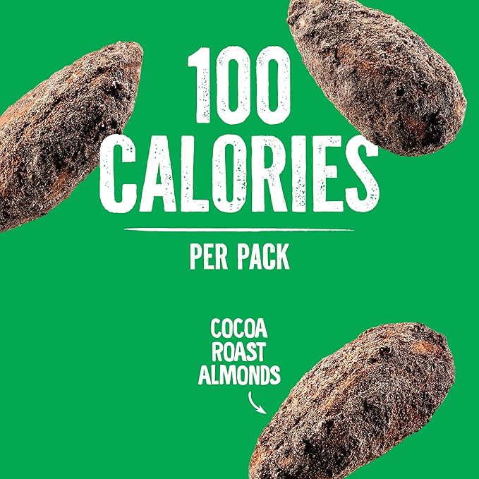 Emerald Nuts Cocoa Roast Almonds 7 Ct (1-Pack), 100-Calorie Individual Packs, Kosher Certified, Non-GMO, Contains No Artificial Preservatives, Flavors or Synthetic Colors