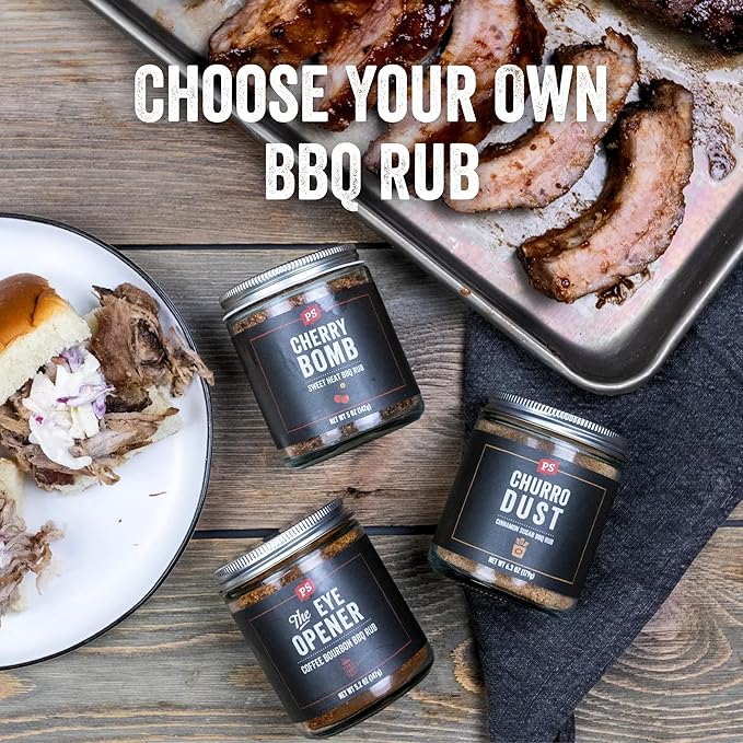 PS Seasoning Churro Dust - Cinnamon Sugar BBQ Seasonings and Rubs for Smoking, Grilling, Baking - Sweet and Smoky Dry Rub, BBQ Rubs and Spices for Grilling Ribs, Pulled Pork, Chops, Wings, 6.3oz