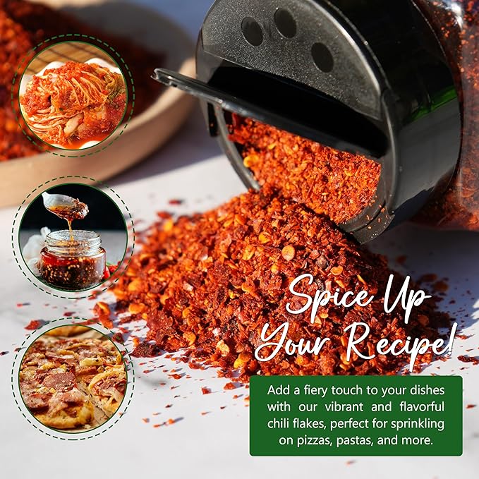 NPG Authentic Sichuan Chili Flakes 1LB 16 Ounces, Medium Hot, Szechuan Crushed Red Pepper Flakes