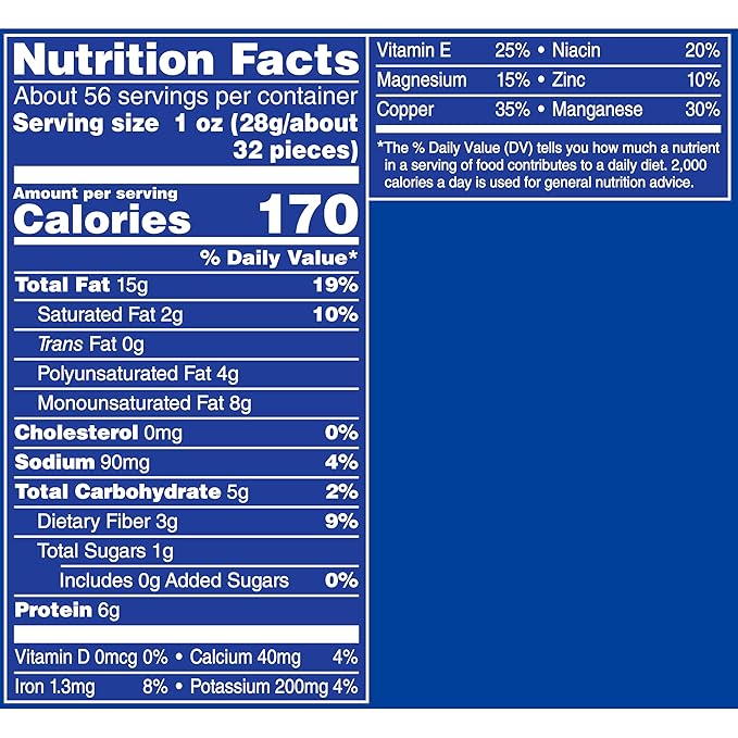 PLANTERS Salted Mixed Nuts, Party Snacks, Plant-Based Protein 56oz (1 Canister) (Pack of 2)