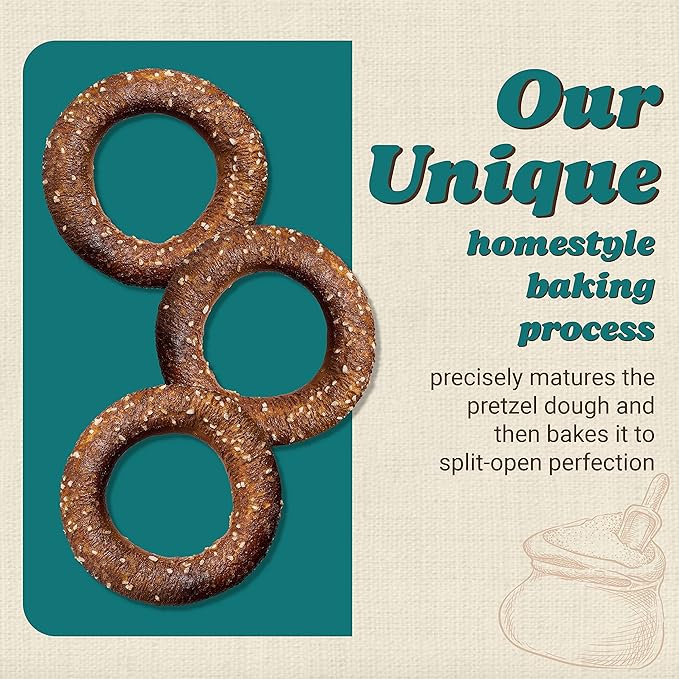 Unique Snacks Sourdough Craft Beer Pretzel Rings, Delicious Homestyle Baked Snack Bag, Vegan, OU Kosher, and Non-GMO Food, No Artificial Flavor, 11 Oz. Bag, Pack of 6