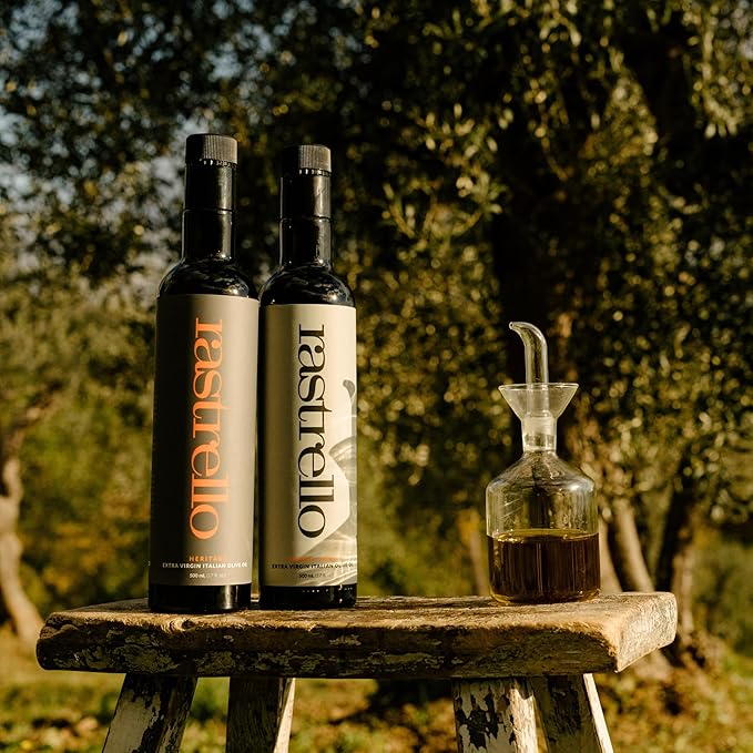 Rastrello Umbrian Heritage Extra Virgin Olive Oil - 500ml, Organic, Cold-Pressed, Hand-Harvested - Leccino & Moraiolo Blend from Umbria, Italy (2 Pack)