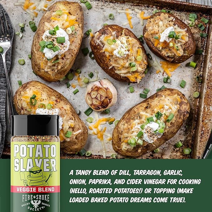 Fire & Smoke Society Burger & Fries Seasoning Variety Pack | BBQ Rubs and Seasonings for Smoking and Grilling | Gifts for Dad, Grilling Accessories, Large (4-Pack)