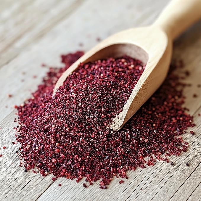 SavorSatch Ground Sumac ??4oz Resealable Pouch | Certified Kosher, GMO Free, Allergen-Free | Tangy, Deep Red Spice for Middle Eastern Cooking, Salads, and Meats | Product of Turkey