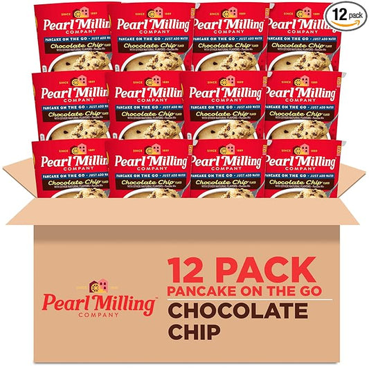 Pearl Milling Company Pancake Cups, Chocolate Chip, 2.11oz Cups (12 Pack)
