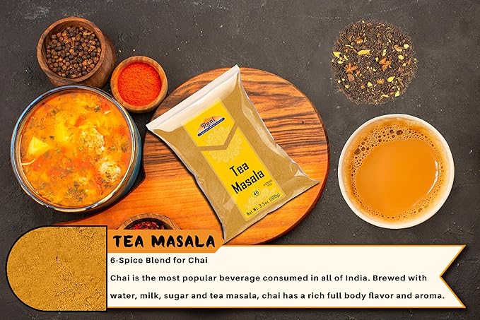 Rani Tea (Chai) Masala Indian Spice Blend 3.5oz (100g) ~ All Natural | Vegan | Gluten Friendly | Salt & Sugar Free | NON-GMO | No Colors | Indian Origin