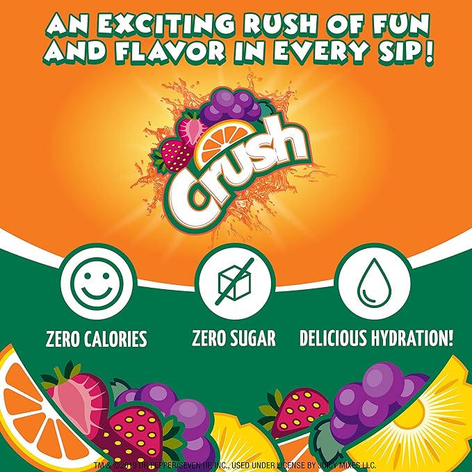 Crush, Pineapple, Liquid Water Enhancer ??New, Better Taste! (4 Bottles, Makes 96 Flavored Water Drinks) ??Sugar Free, Zero Calorie