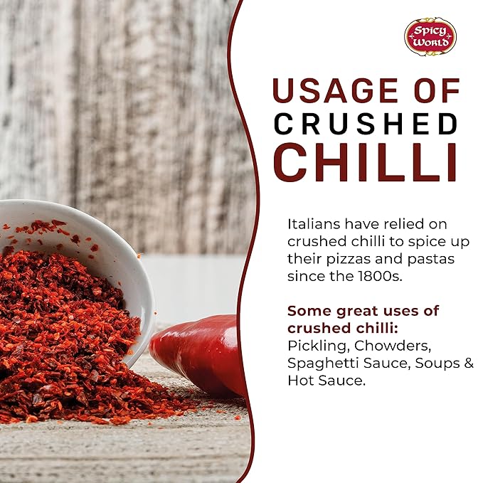 Crushed Red Pepper Flakes 5 Pound Bulk Value Pack - Chili Flakes - by Spicy World