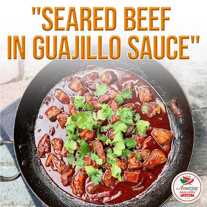Guajillo Chile Powder Ground 1LB (16oz) – Natural and Premium. Great For Chili, Sauces, Stews, Salsa, Meat Rubs, Enchiladas, Mole and Tamales. Tangy Spicy-Sweet Flavor By Amazing Chiles & Spices