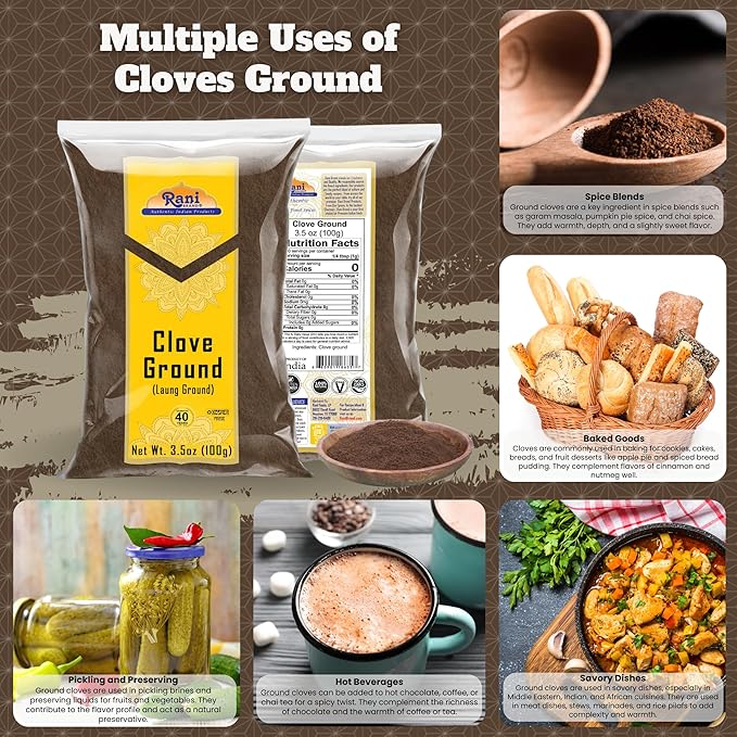 Rani Cloves Powder (Laung) Indian Spice 3.5oz (100g) ~ All Natural, Gluten Friendly | NON-GMO | Kosher | Vegan | Indian Origin