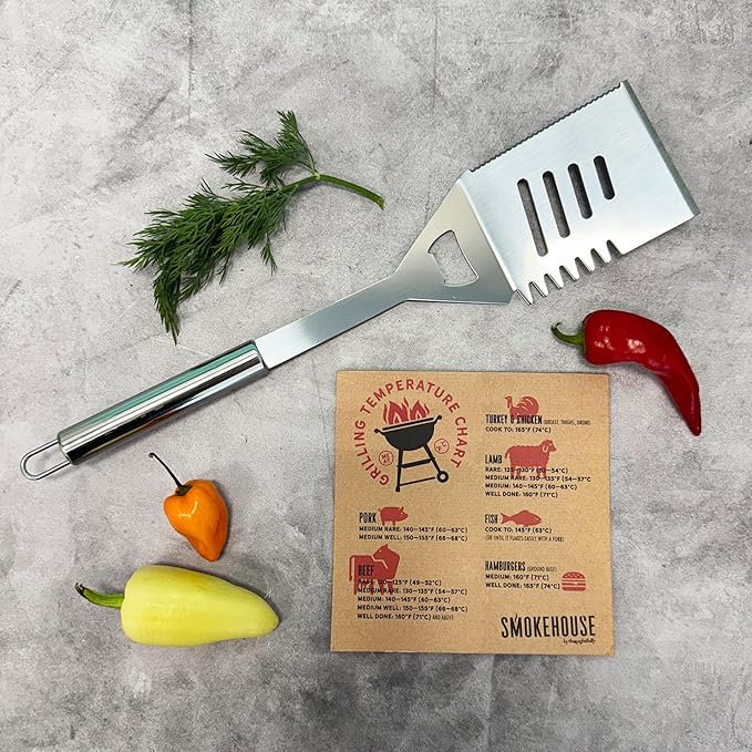Smokehouse by Thoughtfully, Grilling Spices BBQ Set, Includes BBQ Spatula, Magnet and Flavorful Seasoning and Rubs
