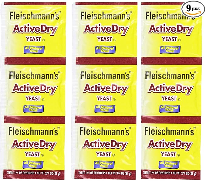 Fleischmann's Active Dry Yeast,0.25 Ounce, 9 Count