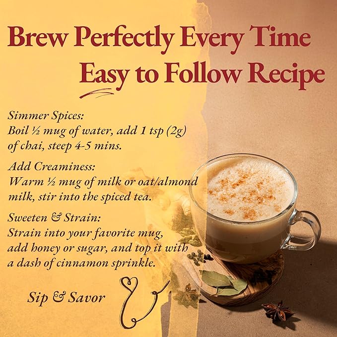 Sattva Tea Co | Assam Masala Chai | 200g/7oz Loose Leaf (Makes 40+ Cups) | Spiced Chai Tea Blend with Ginger, Cardamom, Bay Leaf, and Clove | Sustainably Sourced, Vegan & Microplastics-Free
