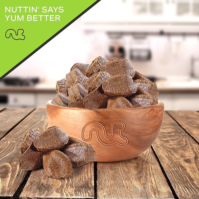 NUT CRAVINGS - Raw Brazil Nuts In Shell - Whole, (16oz - 1 LB) Bulk Nuts Packed Fresh in Resealable Bag - Healthy Protein Food Snack, Food Assortments
