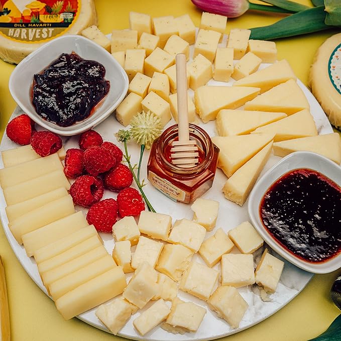Cheese Bros. "World's Cheesiest Mom" Gift Box | Fresh from Wisconsin | Includes Mozzarella, Fontina, Dill Havarti, Havarti, Jam and Honey | Unique Birthday and Mother's Day Gifting Idea