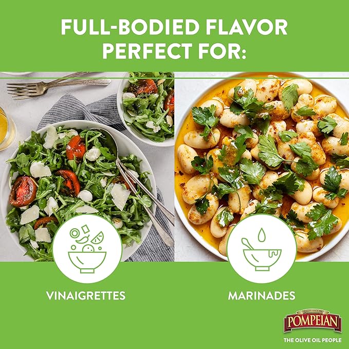 Pompeian USDA Organic Smooth Extra Virgin Olive Oil, Contains Polyphenols, First Cold Pressed, 68 Fl Oz