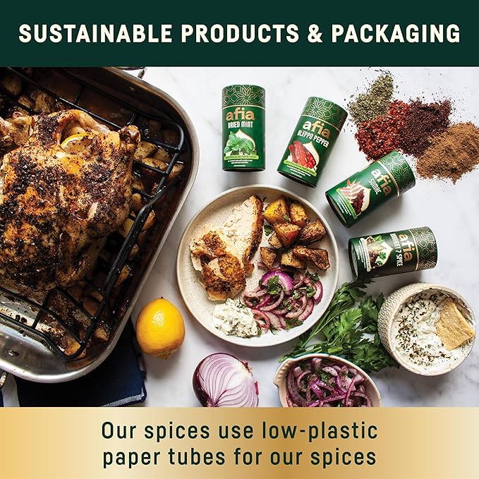 Afia Mediterranean Spice Blends Gift Set | Za?™atar, Baharat & Shawarma Spice | Mediterranean for Steak, Chicken and Vegetable Seasoning, BBQ Rub (Pack of 3)