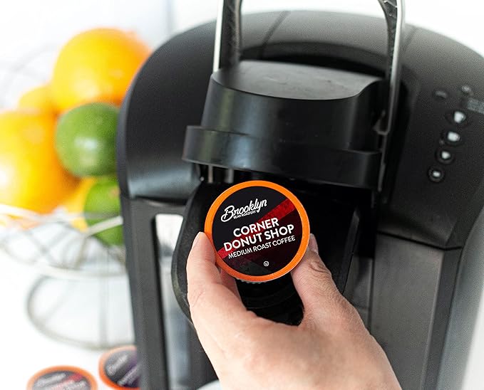 Brooklyn Beans Corner Donut Shop Gourmet Coffee Pods, Compatible with 2.0 Keurig Coffee Pods Brewer, 72 Count
