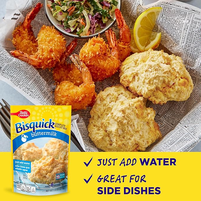 Betty Crocker Bisquick Complete Buttermilk Biscuit Mix, Just Add Water, 7.5 oz. (Pack of 9)