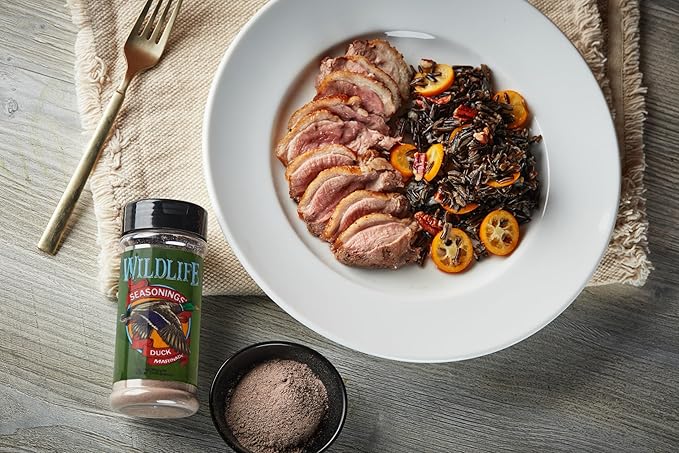 Wildlife Seasonings Duck Marinade – Gourmet Blend for Wild Game, Roast Duck & Beef | Dry Marinade Seasoning & Duck Seasoning for Grilling & Cooking | 4.5 oz Bottle