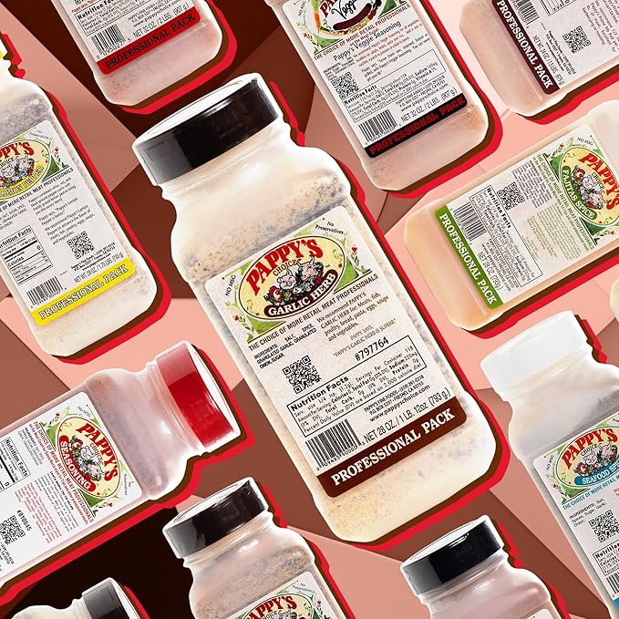 Pappy's Garlic & Herb Seasoning - Perfect for BBQ, Smoked Brisket, Steak, Chicken, Seafood, Veggies & More | Ideal for Grilling, Roasting, and Slow-Cooked Meats