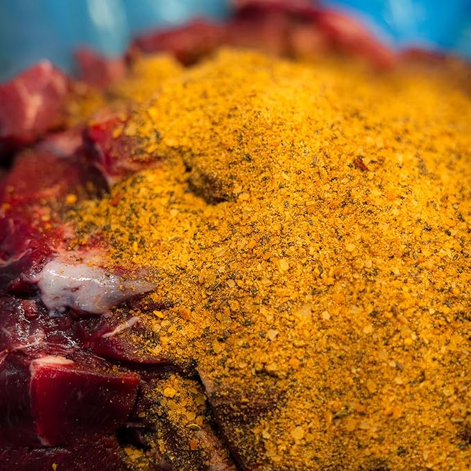 Bearded Butchers Bold Blend Seasoning, 13oz ??No MSG or Sugar ??For Up to 25 lbs of Meat ??Perfect for Jerky, Brats, Sausages, and More ??Primal Salt, Garlic, and Spice Flavor
