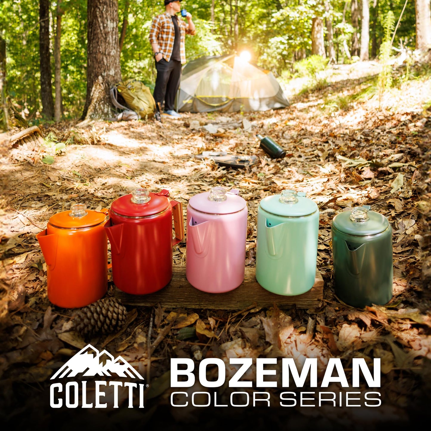 COLETTI Bozeman Color Series Percolator Coffee Pot — Camping Coffee Makers — Camping’s Favorite