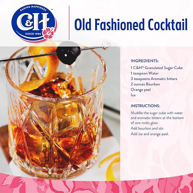 C&H Premium Pure Cane Sugar Cubes, 1 lb Boxes (Pack of 3) - Perfect for Coffee, Tea, Portion Control - Includes Bonus Recipe Card