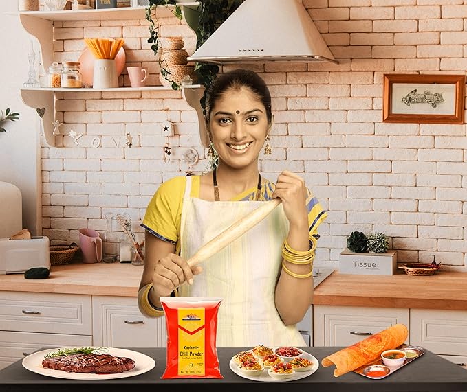 Rani Kashmiri Chilli Powder (Deggi Mirch, Low Heat) Ground Indian Spice 7oz (200g) ~ All Natural, Salt-Free | Vegan | No Colors | Gluten Friendly | NON-GMO | Kosher | Indian Origin