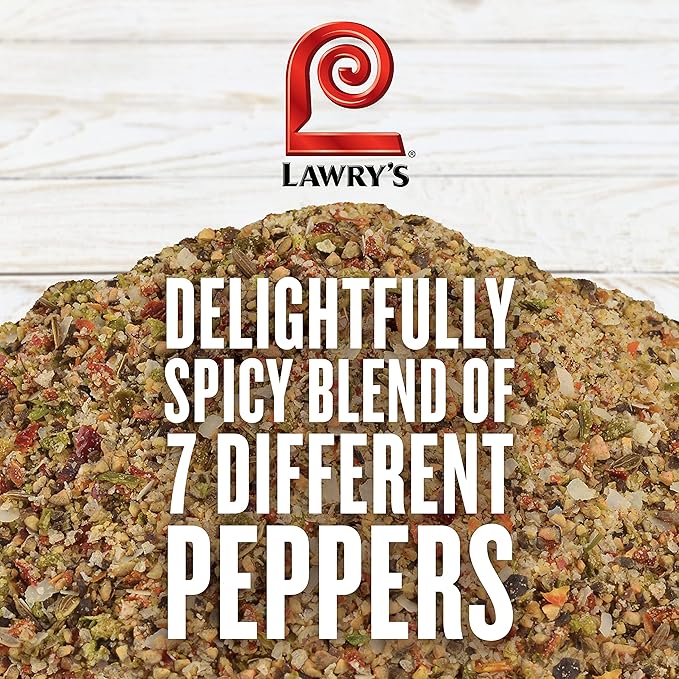 Lawry's Pepper Supreme Seasoning Blend, 21 oz - One 21 Ounce Container of Seven Pepper Seasoning Including Black, White and Red Pepper, Perfect on Steak, Chicken, Eggs, Vegetables and More