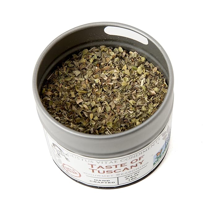 Taste of Tuscany Seasoning | Salt Free| Gourmet Spice Blend | Non GMO, All Natural | Artisanal Seasoning Mix | Handmade in Small Batches in USA | Magnetic Tin | GLP-1 Friendly | Gustus Vitae | #71
