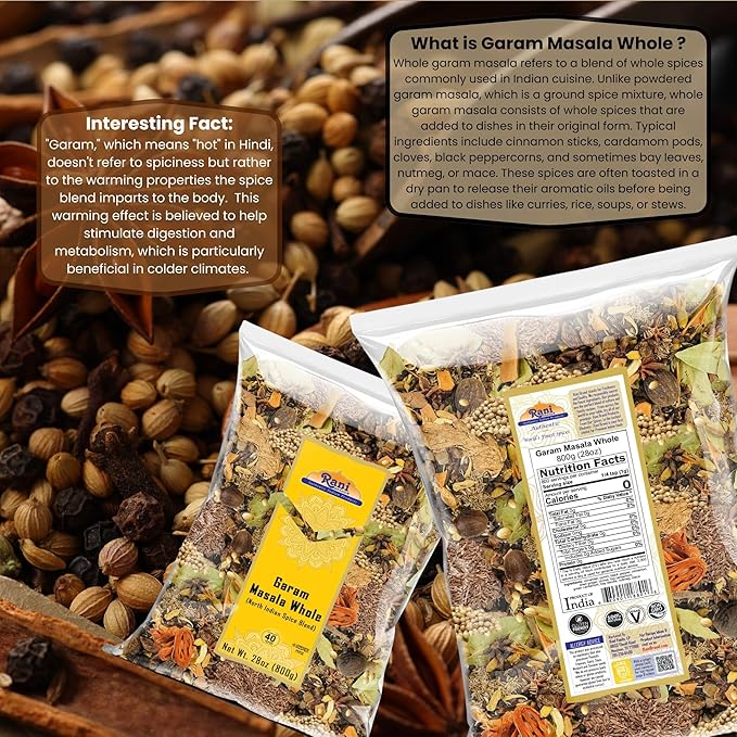 Rani Garam Masala Indian 11 Whole Spices Blend 28oz (800g) ~ All Natural, Salt-Free | Vegan | No Colors | Gluten Friendly | NON-GMO | Indian Origin