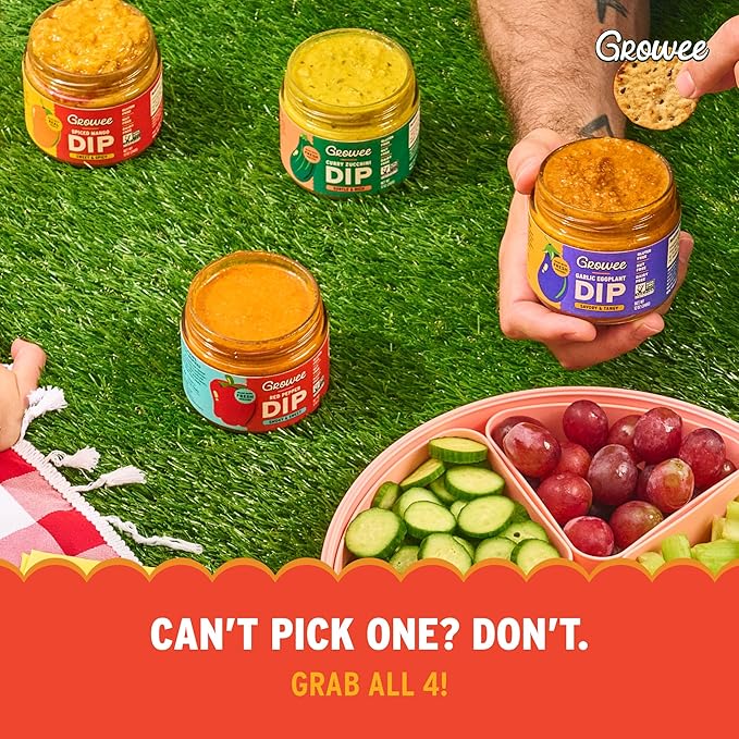 Growee Vegan Mango Dip ??Chutney Style ??Gluten-Free, Nut-Free, Queso Alternative ??Dairy-Free Hummus Substitute & Creamy Salad Dressing ??Plant-Based & Non-GMO ??Spiced Mango Flavor (2 Pack)