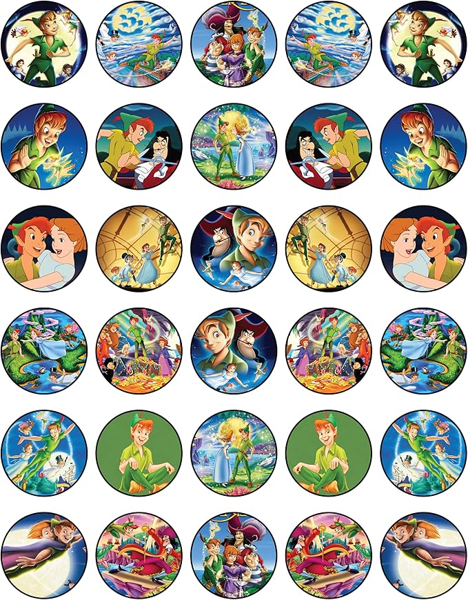 30 x Cupcake Toppers - Flying Adventure Inspired Collection of Edible Cake Decorations | Uncut on Wafer Sheet