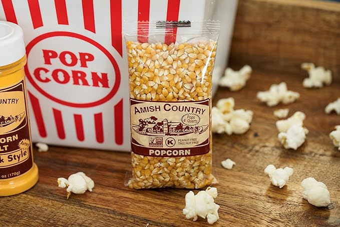 Amish Country Popcorn | 10-4oz Bags - Ladyfinger Popcorn | Old Fashioned, Non-GMO and Gluten Free