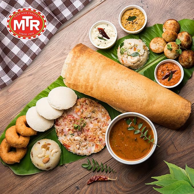 MTR Instant Assorted Mix - Ready to Cook Authentic Indian Breakfast, Lunch, Dinner & Snack Meal - No Added Preservatives - A Quick & Easy Recipe Suitable for Vegetarians - (Breakfast Mixes, Pack of 4)