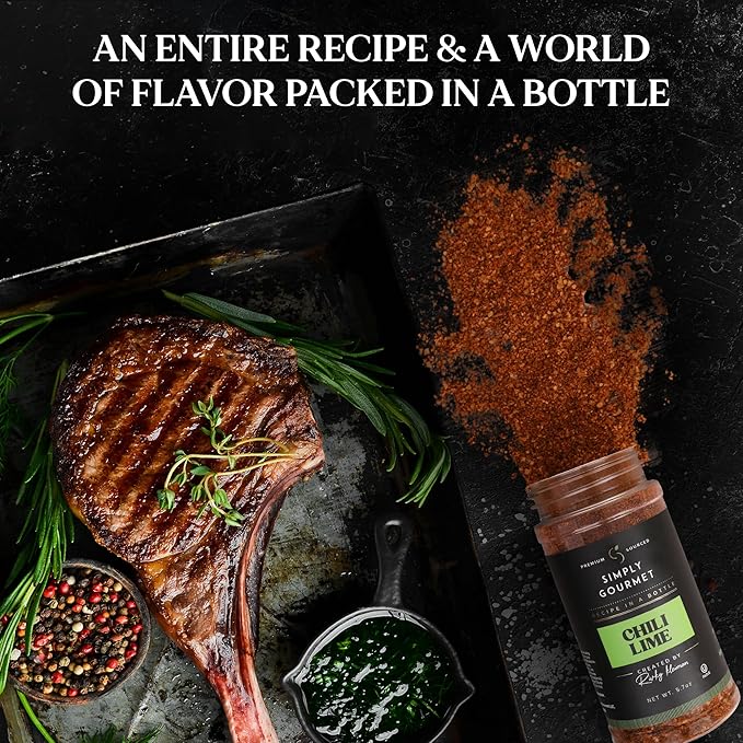 Chili Lime Seasoning ??Zesty, Tangy Spice Blend with Garlic & Citrus for Chicken, Seafood, Roasted Vegatables, and More ??Sugar-Free, Gluten-Free ??Recipe in a Bottle ??5.7 oz