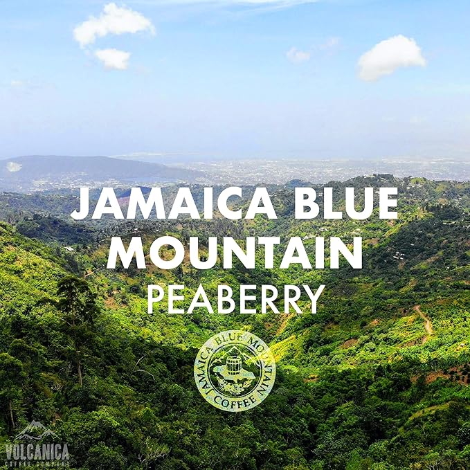 Jamaica Blue Mountain Peaberry Coffee, 100% Pure, Ground, Fresh Roasted, 5 lbs