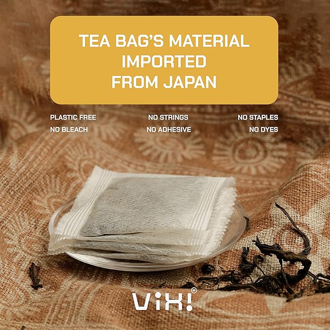 VIXI Black Tea Bags, 100 Counts, Vietnam's Mountain Tee, Ancient Tea Tree, Bold and Balanced Flavored, Caffeinated, Tagless, Asian, 100% Natural for Hot, Iced and Cold Brew