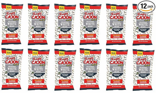 Seasoned White Beans 16 oz Ragin Cajun (Pack of 12)
