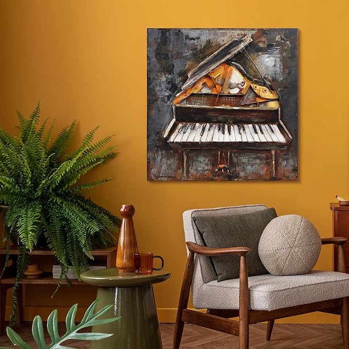 Empire Art Direct Magic Keys Mixed Media Iron Hand Painted Dimensional Wall Art, 32" x 32" x 3", Ready to Hang